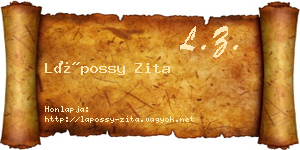 Lápossy Zita névjegykártya