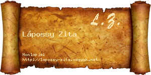 Lápossy Zita névjegykártya